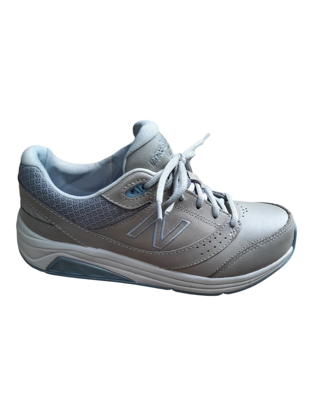 New Balance 928v3 Unisex Gray Tan Leather Comfort Walking Shoes Size W7.5/M5.5